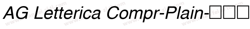 AG Letterica Compr-Plain字体转换